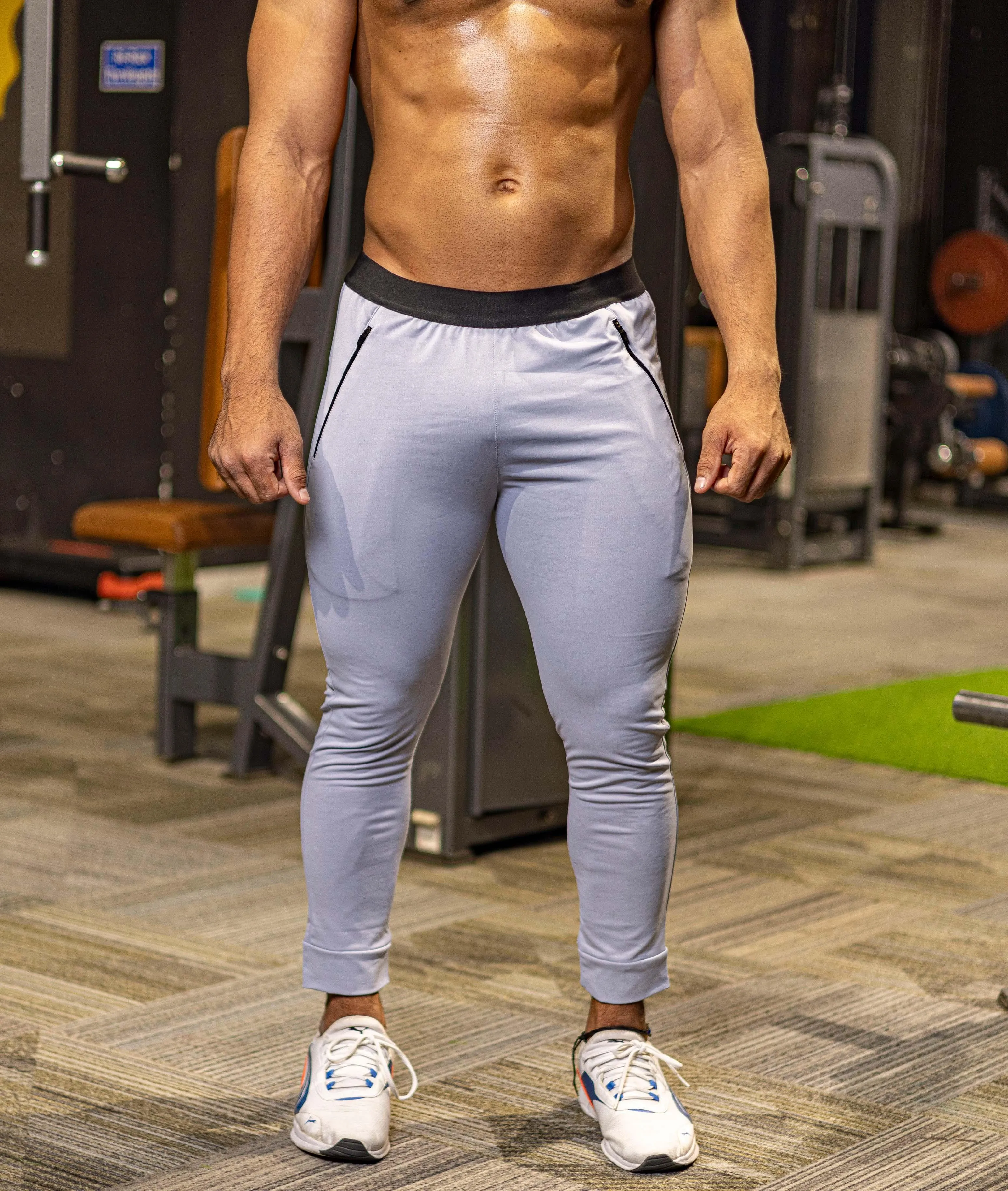 102 Perfection GymX Joggers: Light Grey