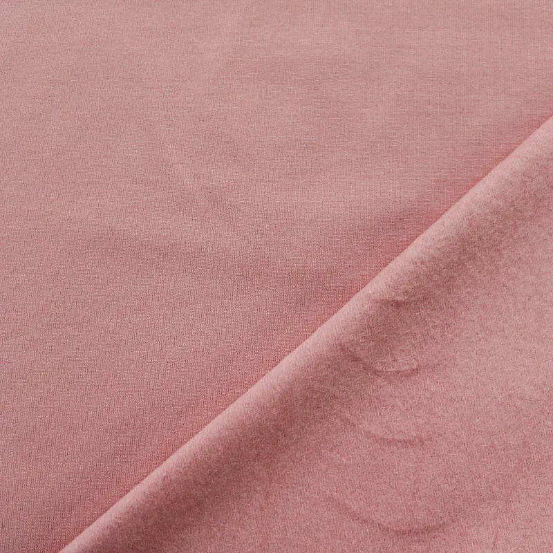 40CM REMNANT Brushed Back Sweatshirting - Dusky Pink