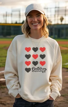 9 Heart Bulldogs Crewneck Sweatshirt