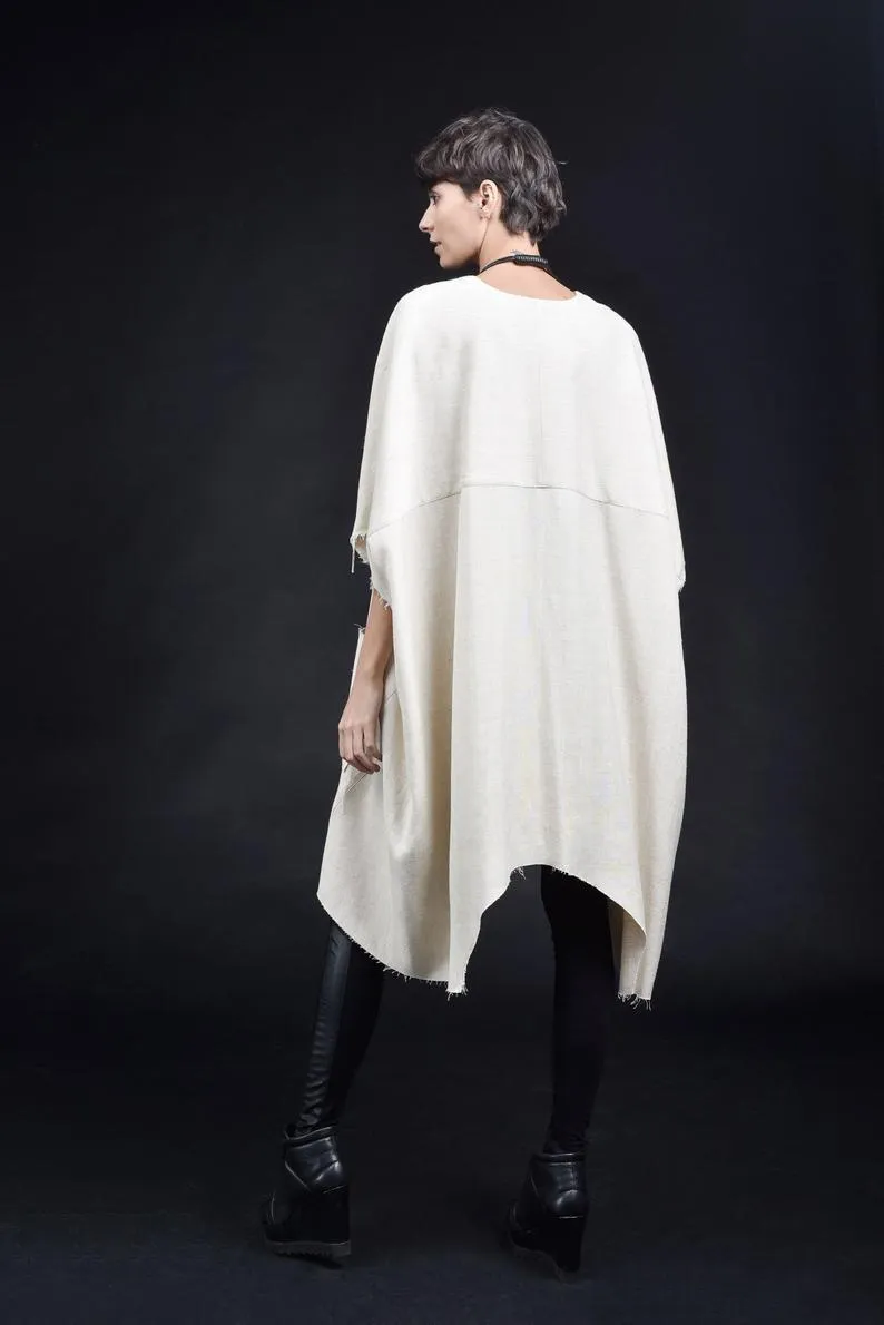 Aakasha  |Linen Plain Medium Handmade Oversized Tunics