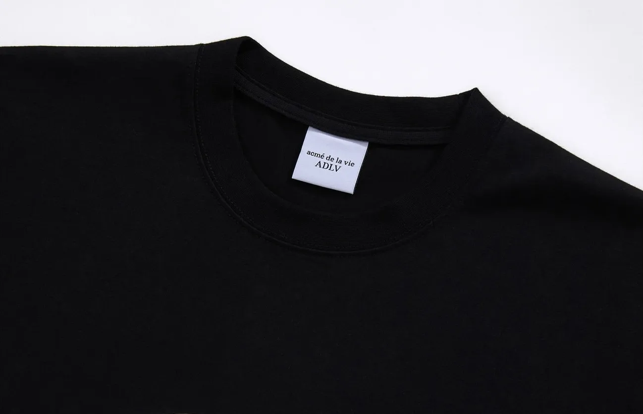 acme de la vie  |Crew Neck Unisex Street Style U-Neck Plain Cotton