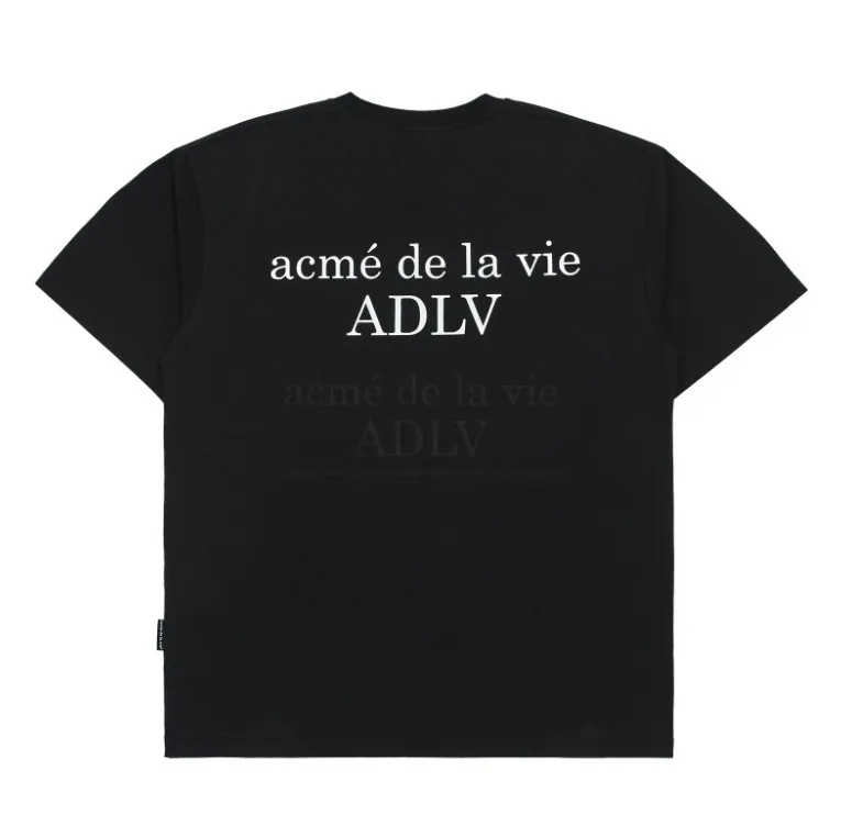 acme de la vie  |Plain Cotton Short Sleeves Oversized T-Shirts