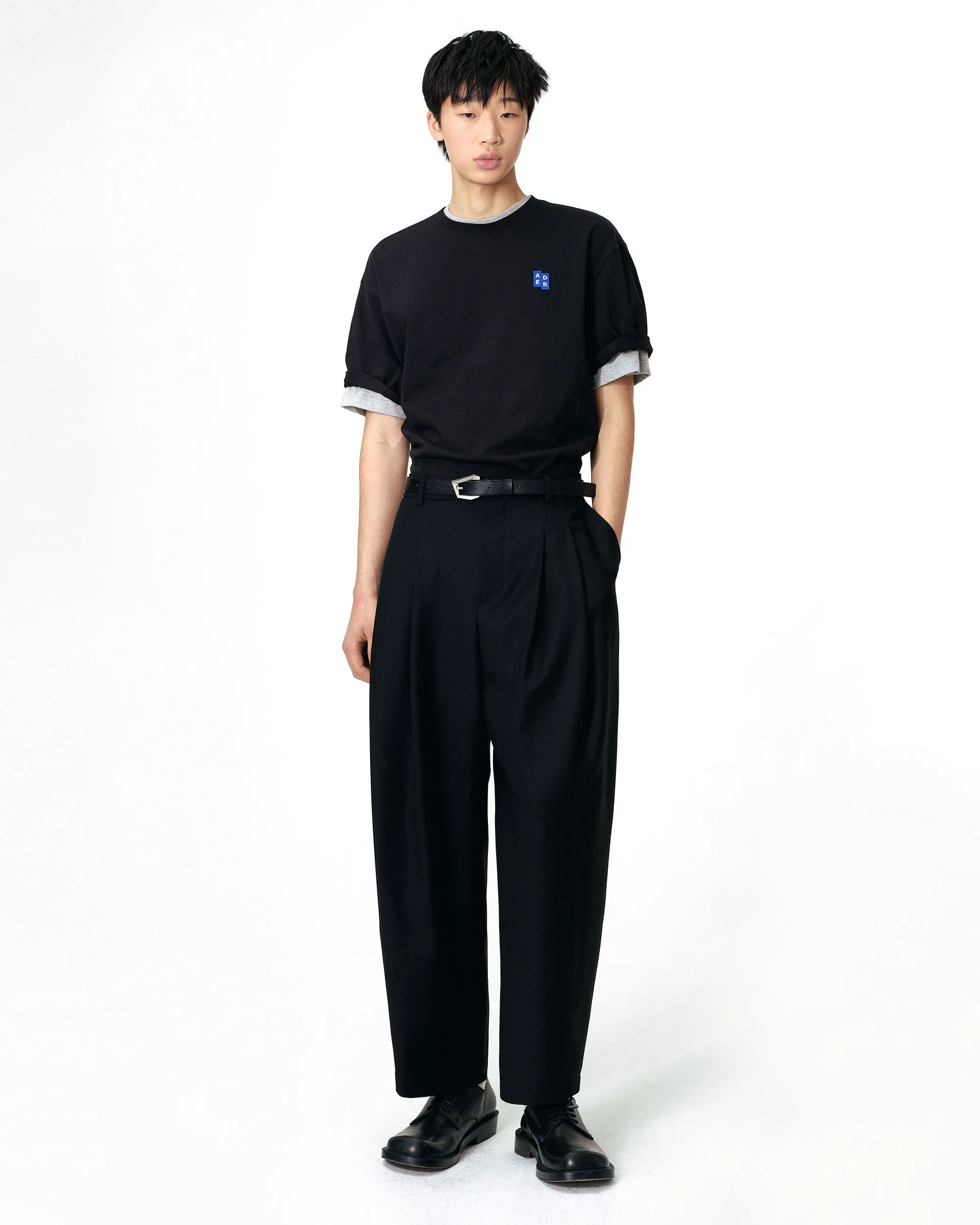 ADERERROR  |Unisex Street Style Plain Oversized Logo T-Shirts