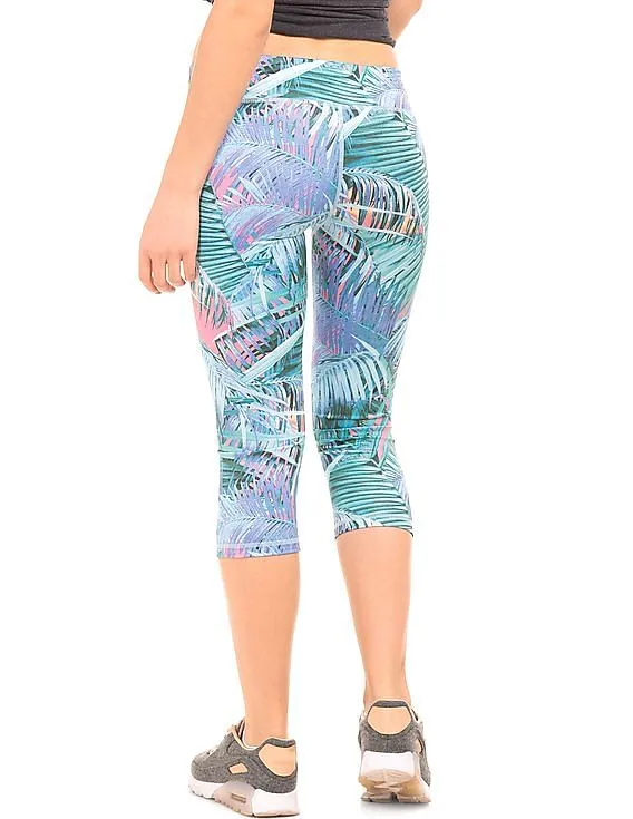 Aeropostale Tropical Print Cropped Leggings