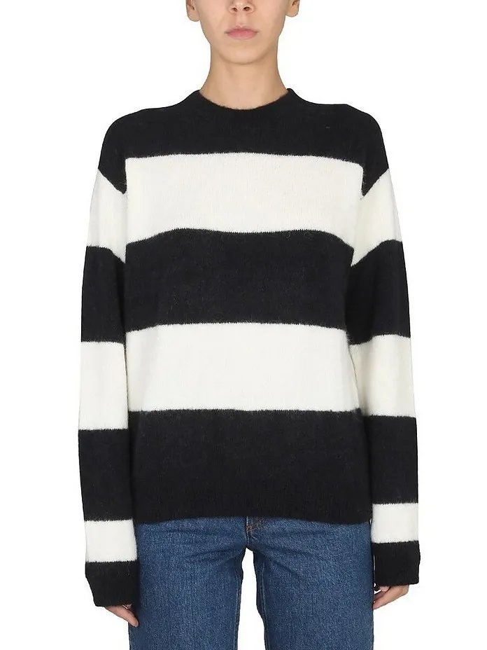 A.P.C.  |Crew Neck Stripes Casual Style Unisex Wool Rib Street Style