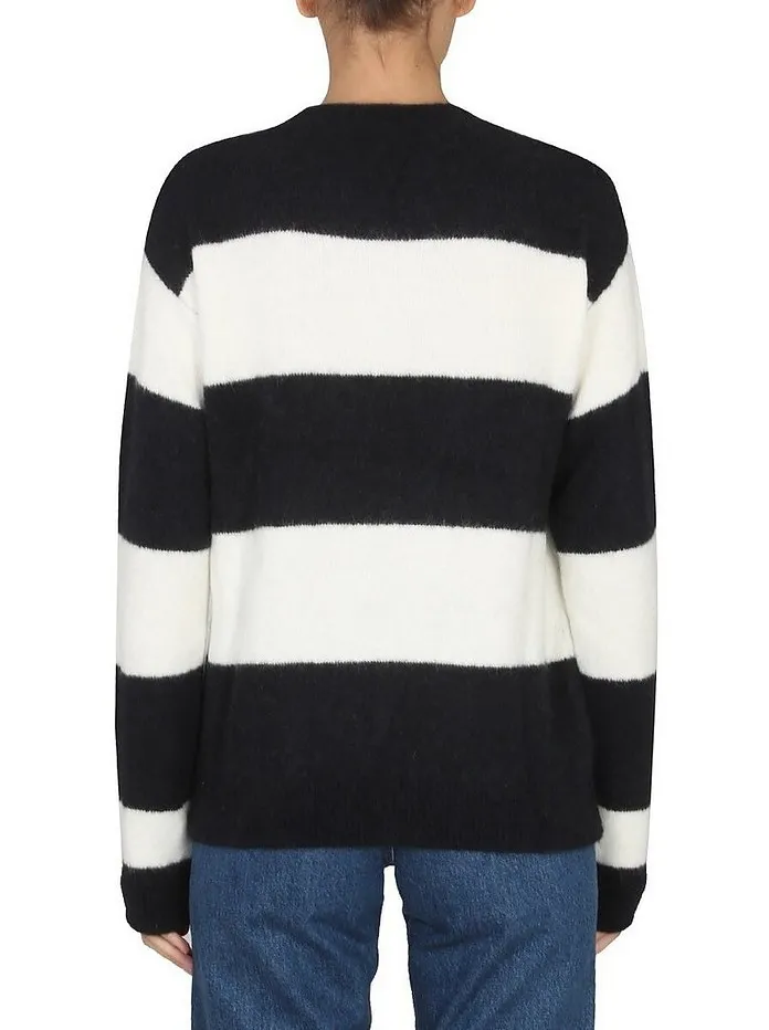 A.P.C.  |Crew Neck Stripes Casual Style Unisex Wool Rib Street Style