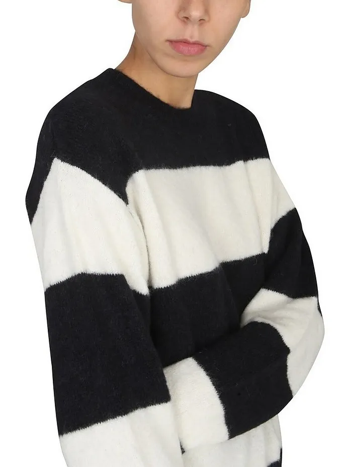 A.P.C.  |Crew Neck Stripes Casual Style Unisex Wool Rib Street Style