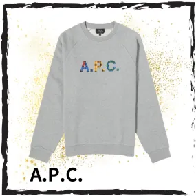 A.P.C.  |Crew Neck Unisex Street Style Long Sleeves Cotton Oversized