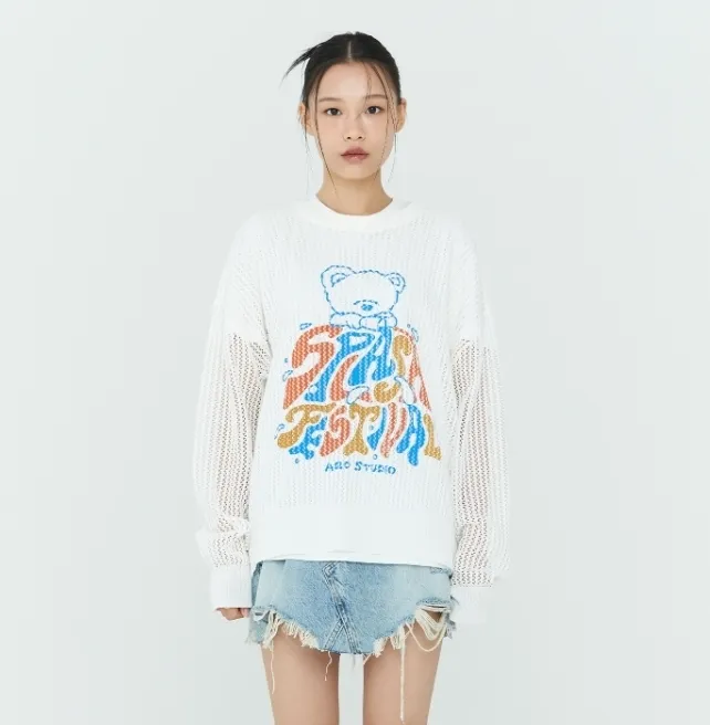 AQOstudiospace  |Casual Style Unisex Studded Street Style U-Neck Long Sleeves