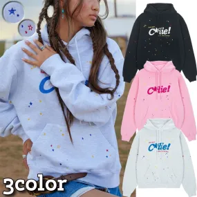 as if calie  |Star Street Style Long Sleeves Oversized Logo