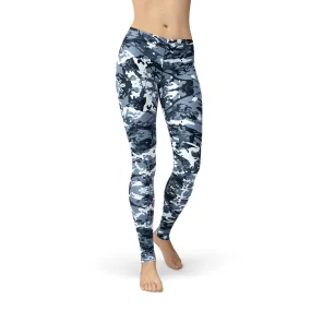 Avery Navy Camo Leggings