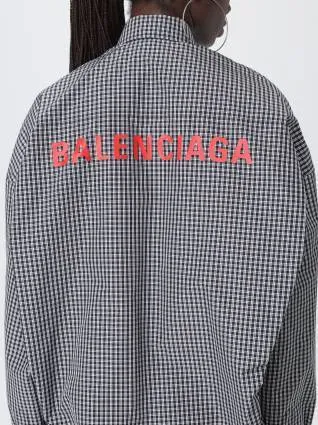 BALENCIAGA  |Gingham Casual Style Unisex Street Style Long Sleeves