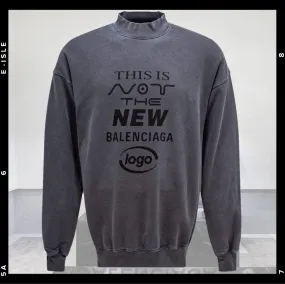 BALENCIAGA  |Street Style Long Sleeves Cotton Oversized Logo Luxury