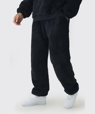 boohooMAN Mens Tall Borg Oversized Sweatpants