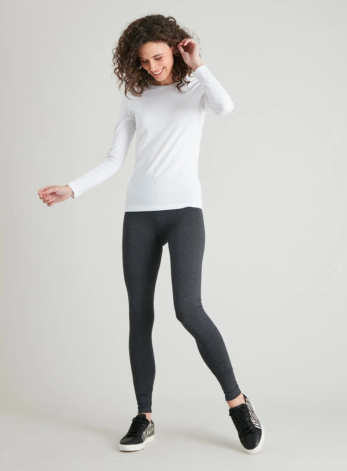 Buy Grey Marl Soft Touch Leggings 12S | Leggings | Tu