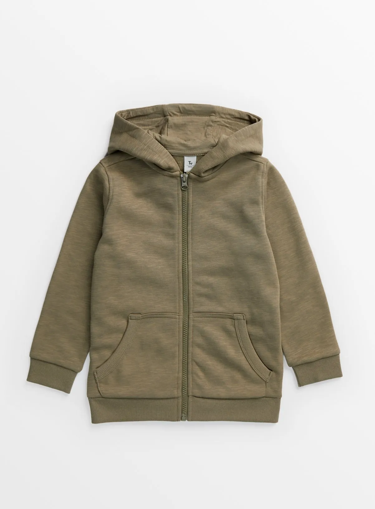 Buy Khaki Zip-Through Hoodie 7 years | Jumpers and hoodies | Tu