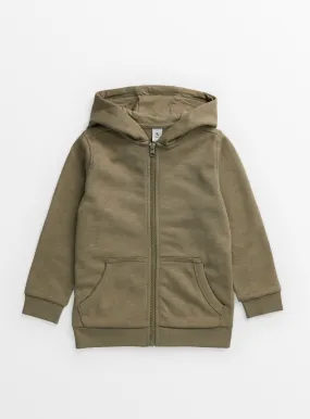 Buy Khaki Zip-Through Hoodie 7 years | Jumpers and hoodies | Tu