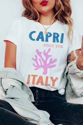 Capri Italy Tee - White