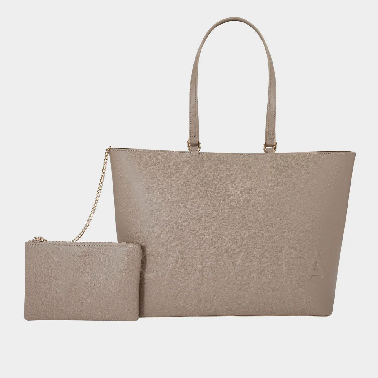 CARVELA Frame Winged Shopper Tote Bag - BROWN