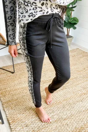 Cheetah Print Joggers- Black, Ivory, Charcoal