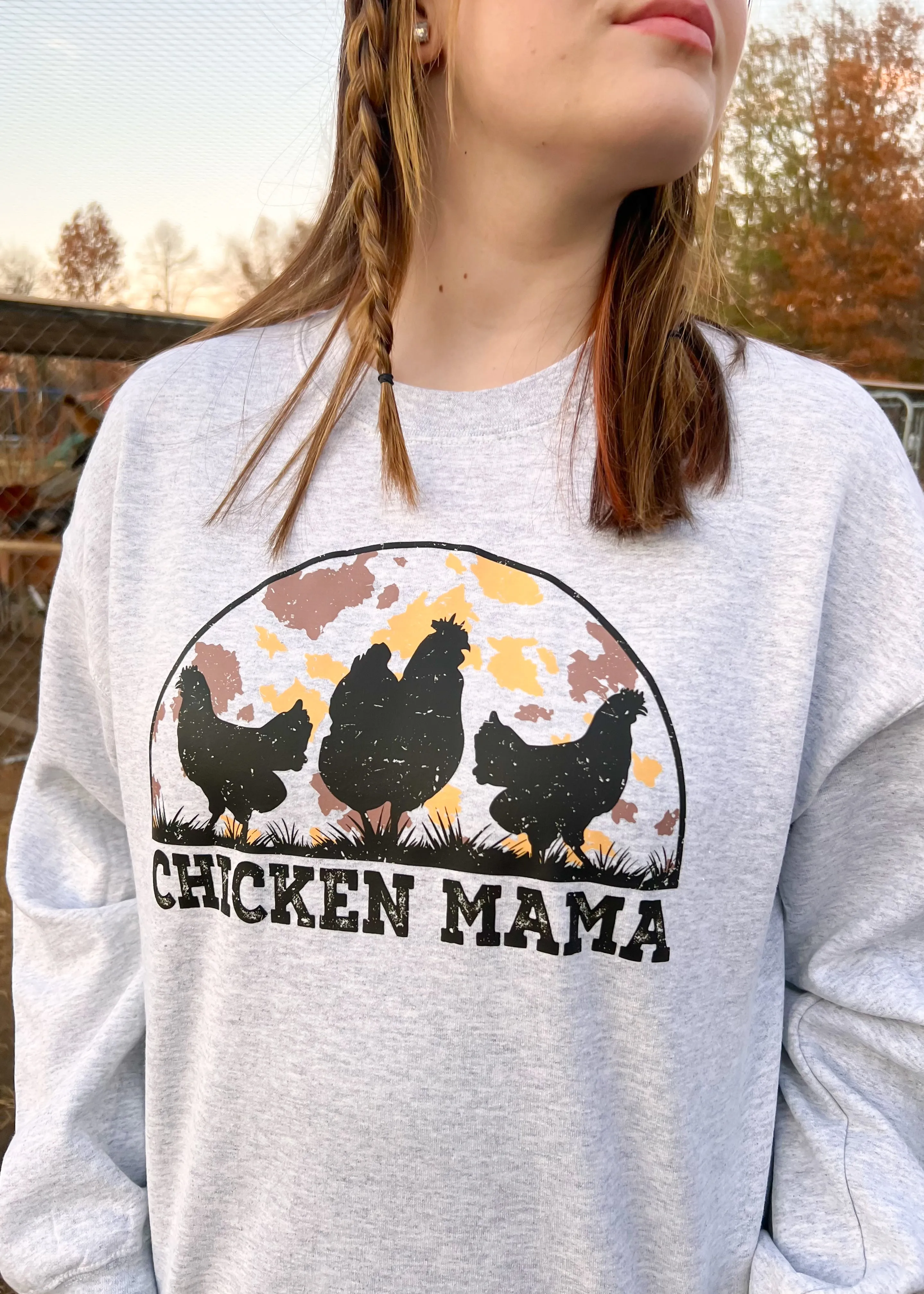 Chicken Mama Sweatshirt | Heather Grey