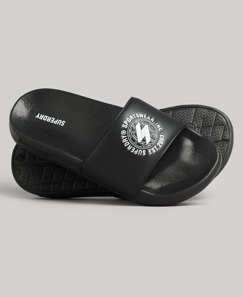 Code Printed Pool Slides | Black