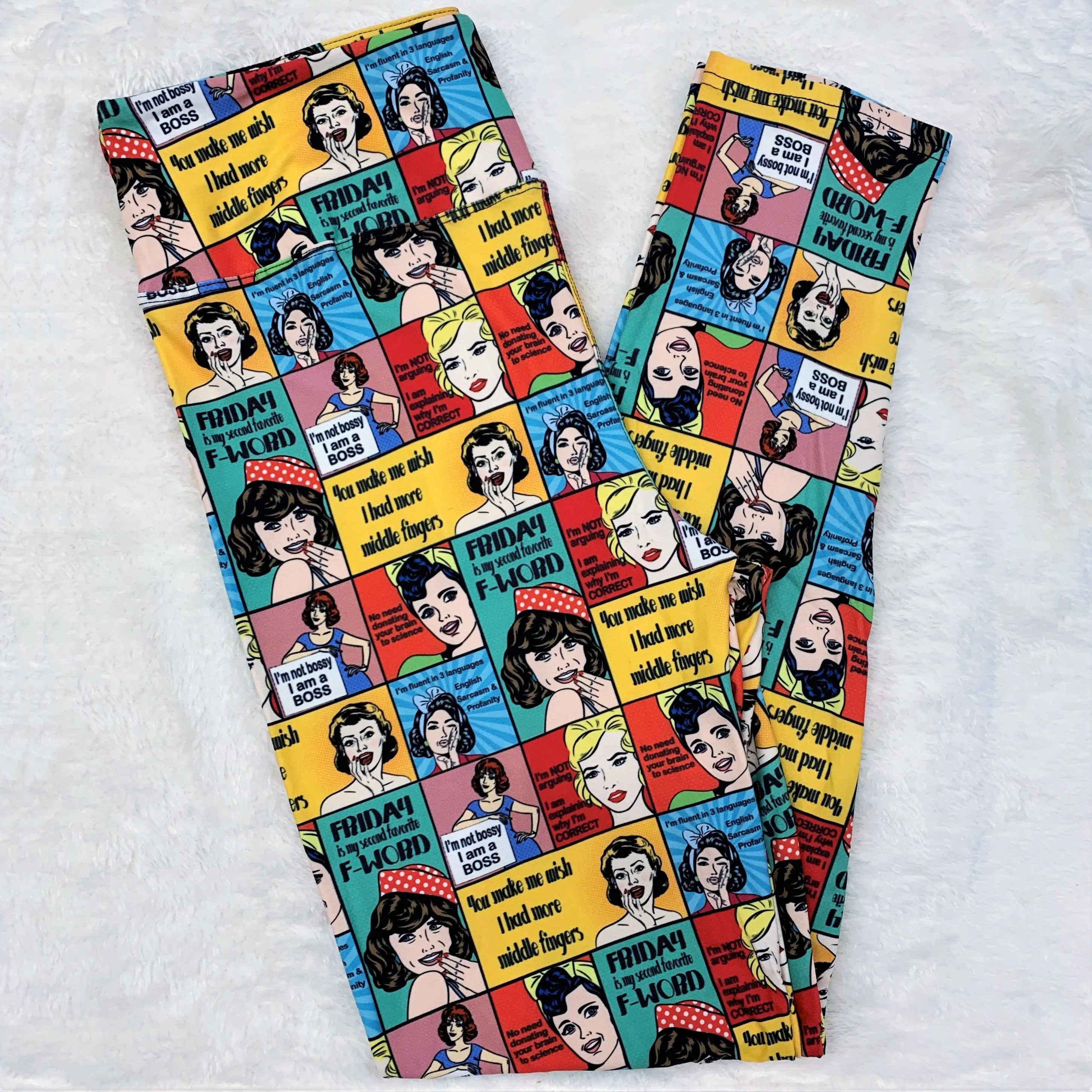 Comic Sarcasm Soft Leggings