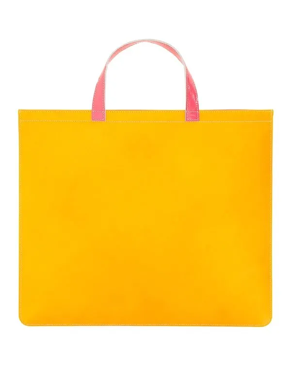 Comme Des Garcons Super Fluo Leather Tote Bag