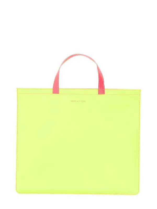 Comme Des Garcons Super Fluo Leather Tote Bag