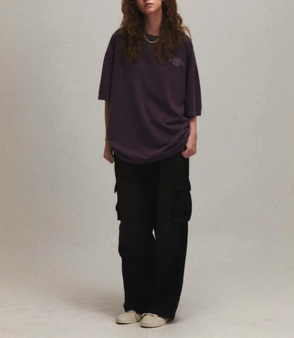 COMPAGNO  |Unisex U-Neck Cotton Oversized T-Shirts