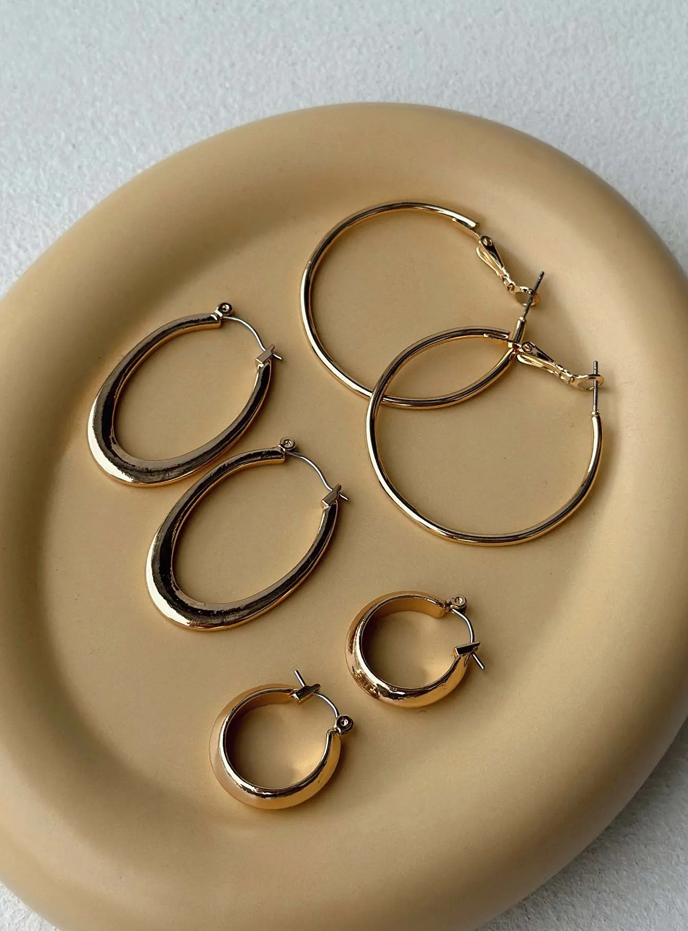 Coombes Hoop Earring Pack Gold