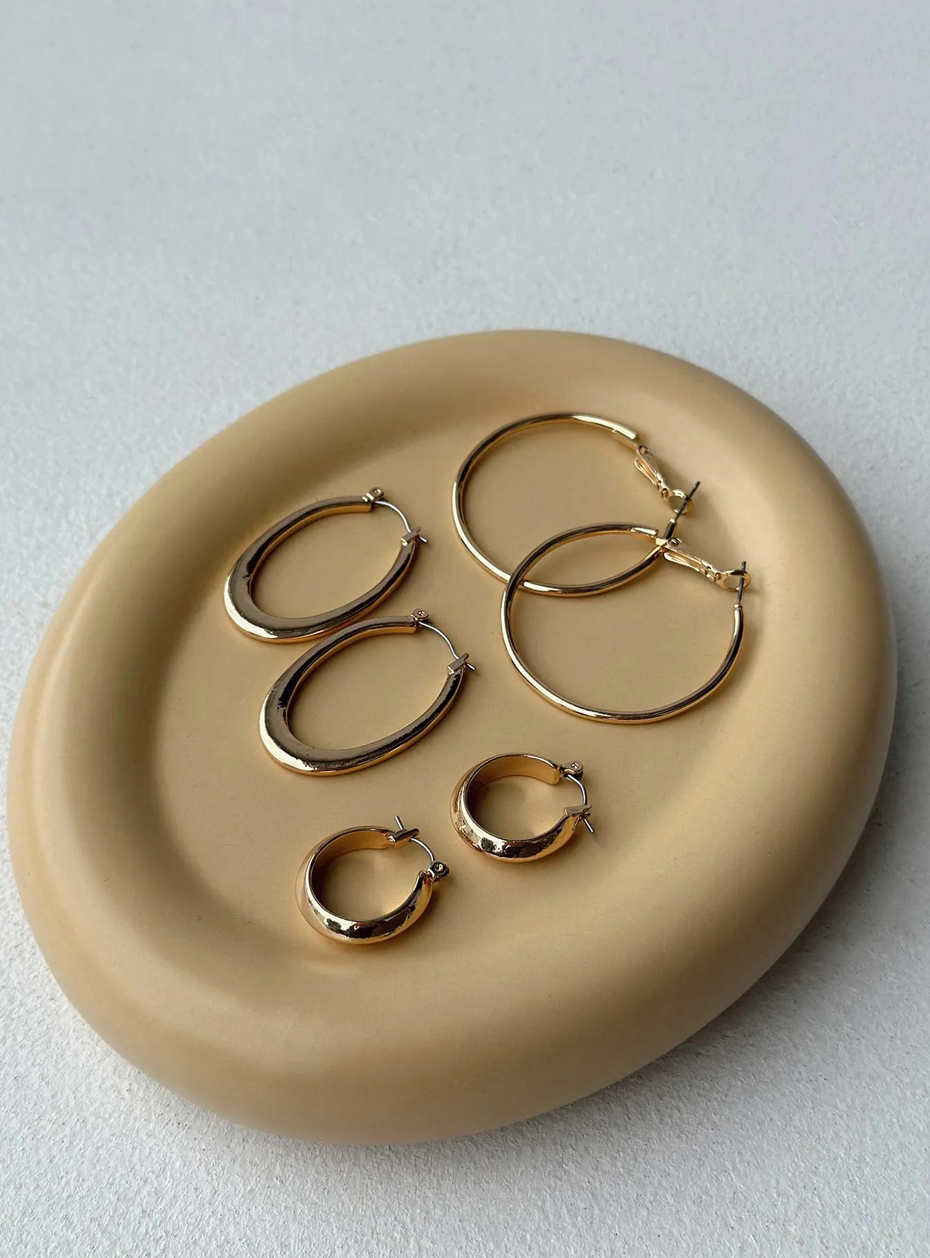 Coombes Hoop Earring Pack Gold