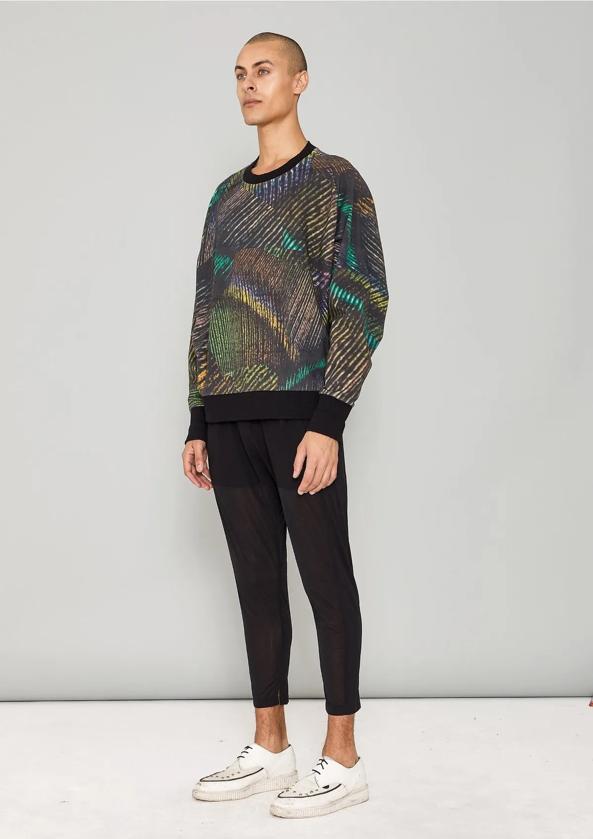 COTTON JERSEY oversized SWEATER - multi