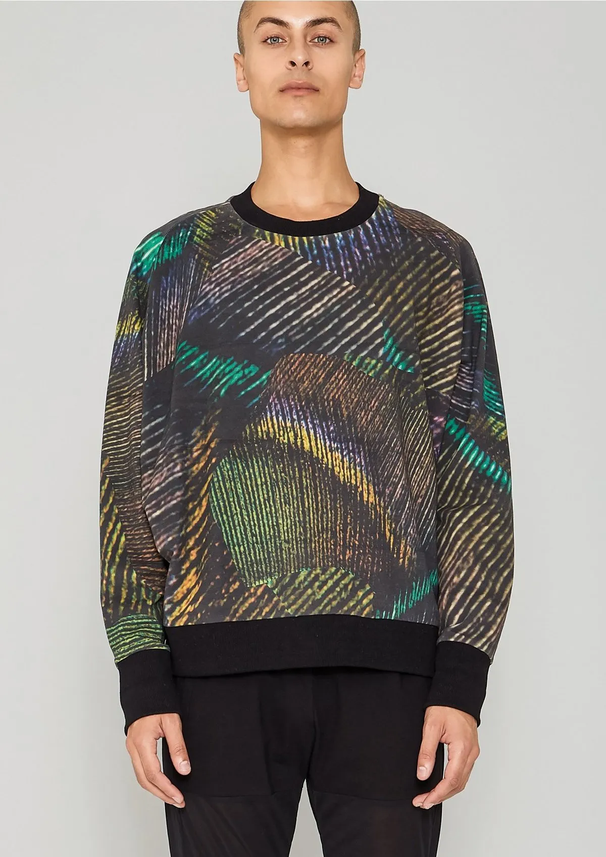 COTTON JERSEY oversized SWEATER - multi