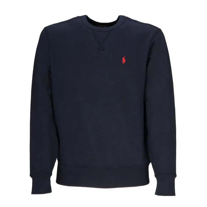 CREW NECK COTTON SWEATSHIRT Man Navy 