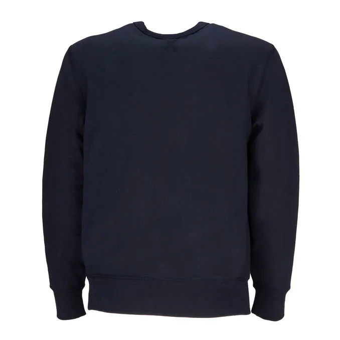 CREW NECK COTTON SWEATSHIRT Man Navy 