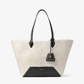 Diamond Tote/M Natural Shearling Tote Bag