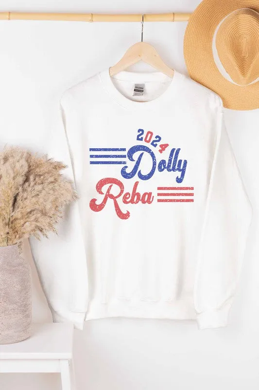 DOLLY REBA 2024 GRAPHIC SWEATSHIRT PLUS SIZE