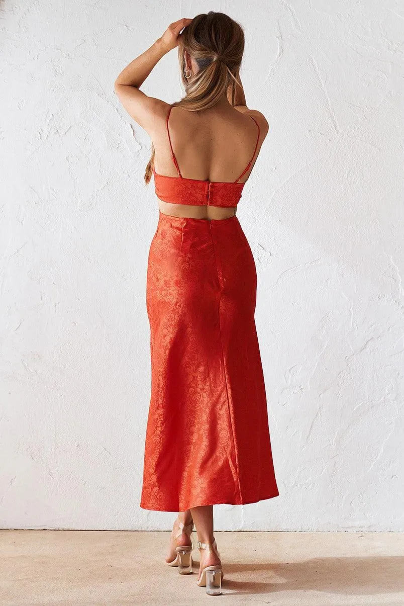 Esther Slip Dress - Tangerine