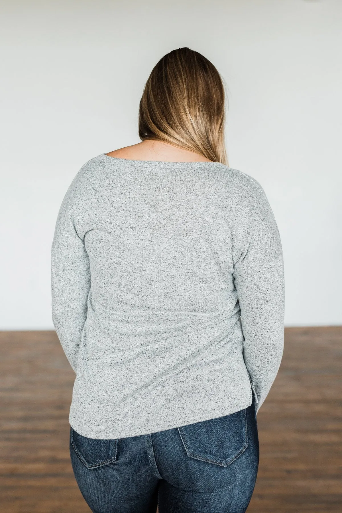 Everywhere We Will Go Long Sleeve Top- Heather Grey