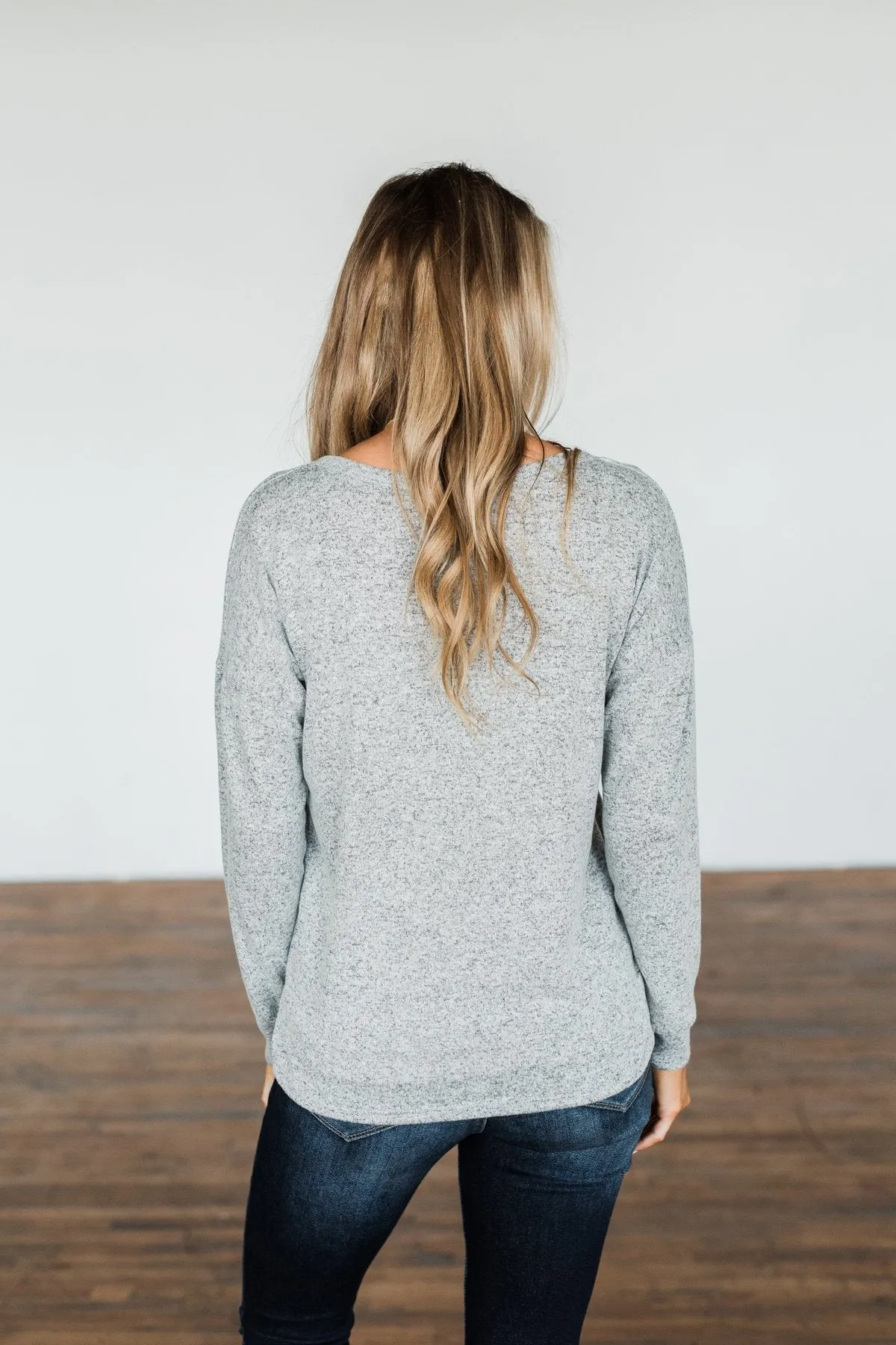 Everywhere We Will Go Long Sleeve Top- Heather Grey