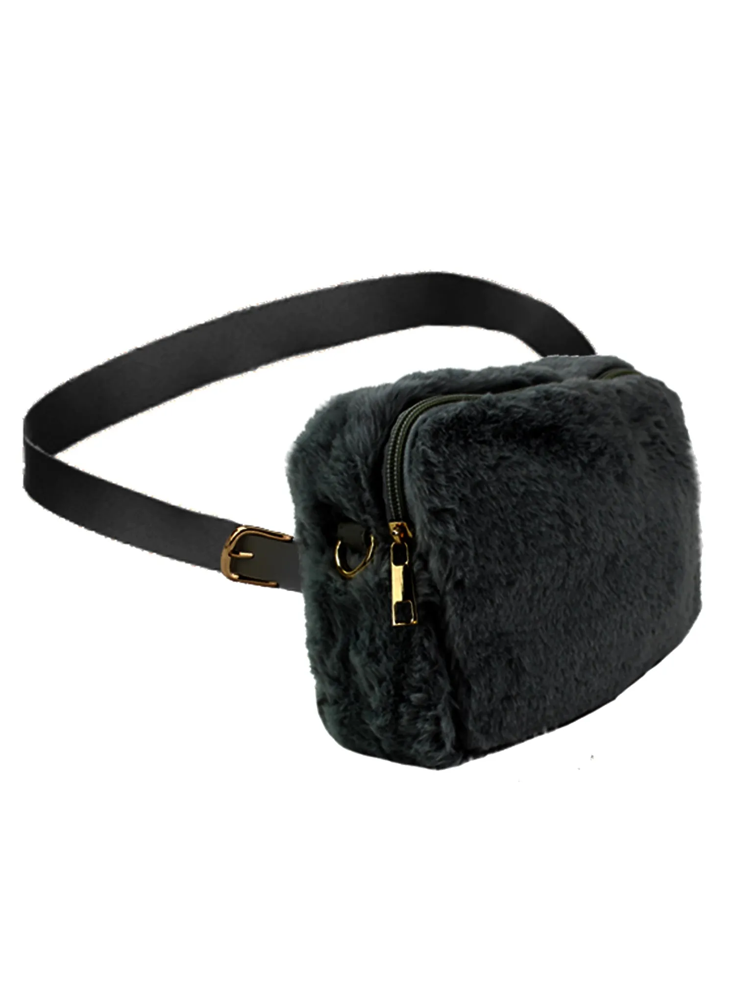 Faux Fur Cross Body Fanny Pack Belt Bag