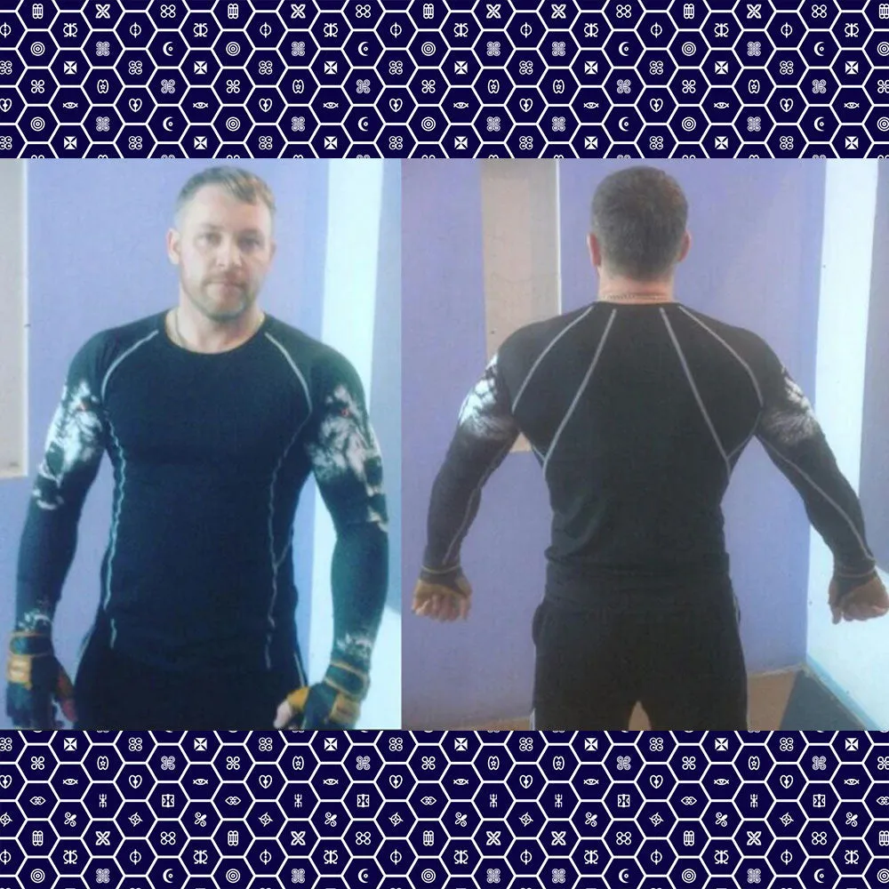 Ghost 3 Long Sleeve No Gi BJJ Compression Rash Guard, Leggings & Shorts for Jiu Jitsu, MMA, Grappling & Wrestling Kit