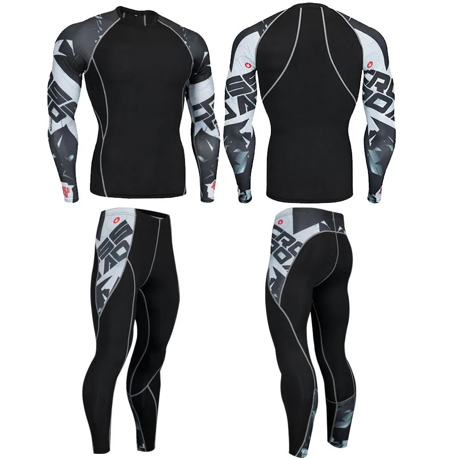 Ghost 3 Long Sleeve No Gi BJJ Compression Rash Guard, Leggings & Shorts for Jiu Jitsu, MMA, Grappling & Wrestling Kit