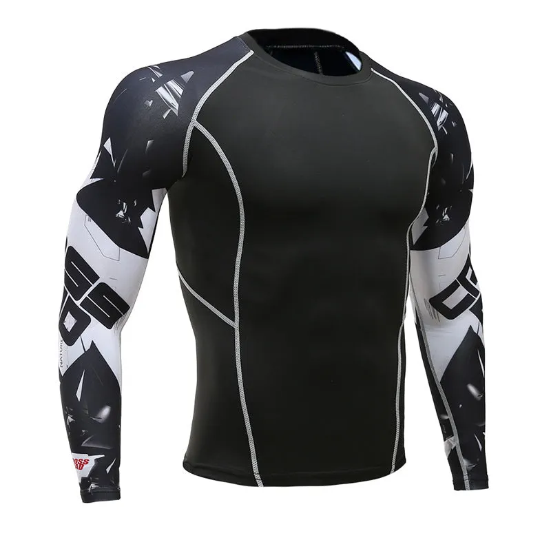 Ghost 3 Long Sleeve No Gi BJJ Compression Rash Guard, Leggings & Shorts for Jiu Jitsu, MMA, Grappling & Wrestling Kit