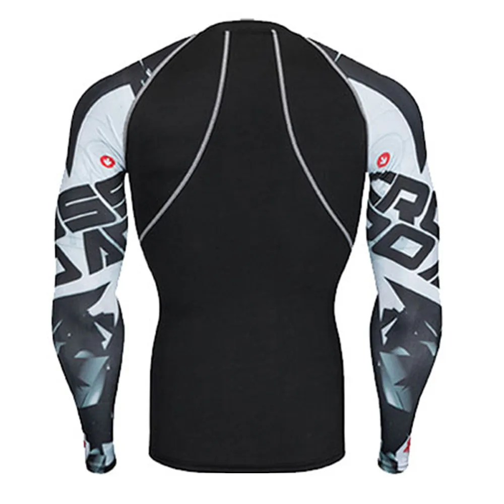 Ghost 3 Long Sleeve No Gi BJJ Compression Rash Guard, Leggings & Shorts for Jiu Jitsu, MMA, Grappling & Wrestling Kit