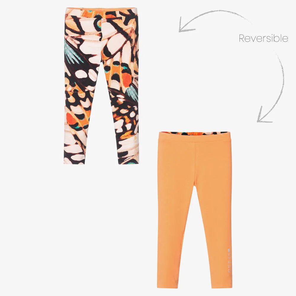 Girls Reversible Logo Leggings