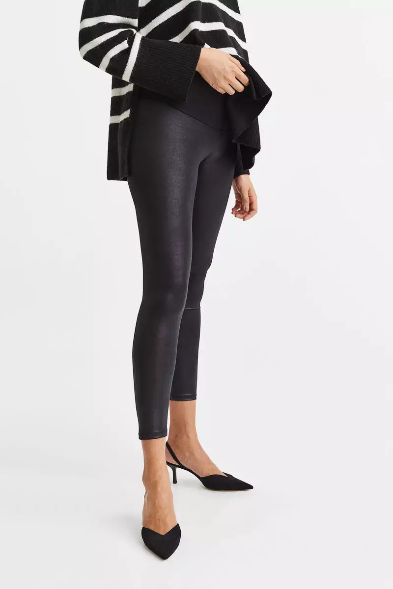 H&M MAMA Coated leggings