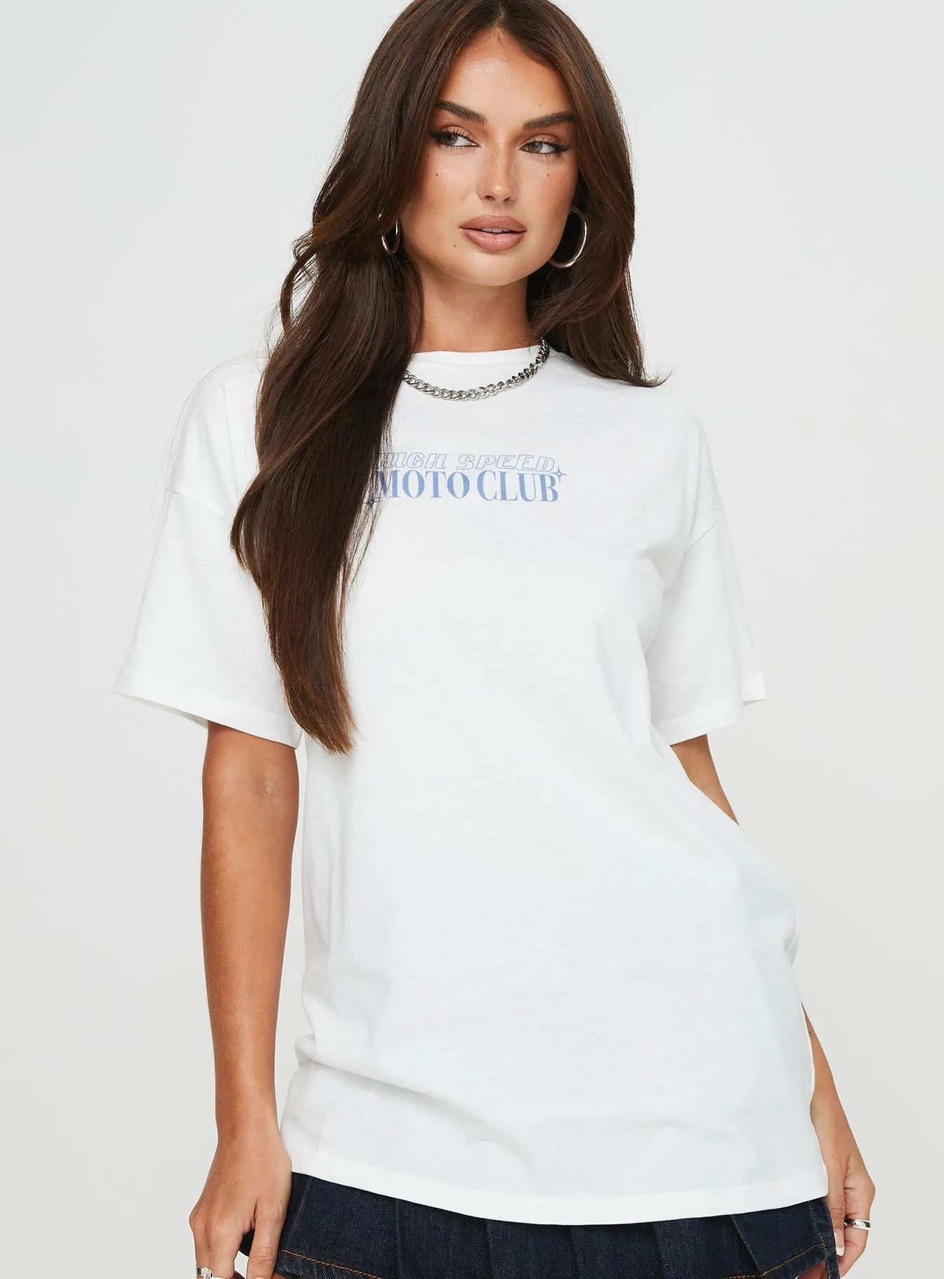 High Speed Oversized Tee White