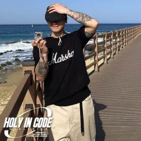 HOLY IN CODE  |Crew Neck Casual Style Unisex Street Style U-Neck